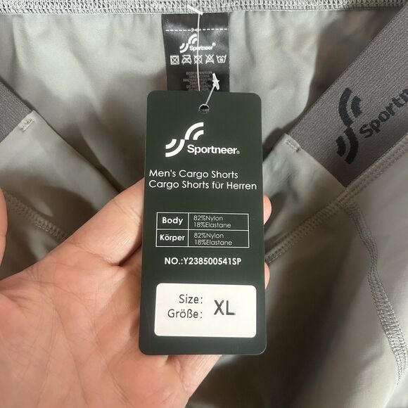 Sportneer NEW Padded Cycling Shorts Mens XL Gray Performance Stretch Bike NWT - Picture 5 of 13